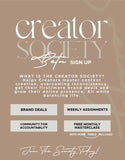 Creator Society Beta Sign Up